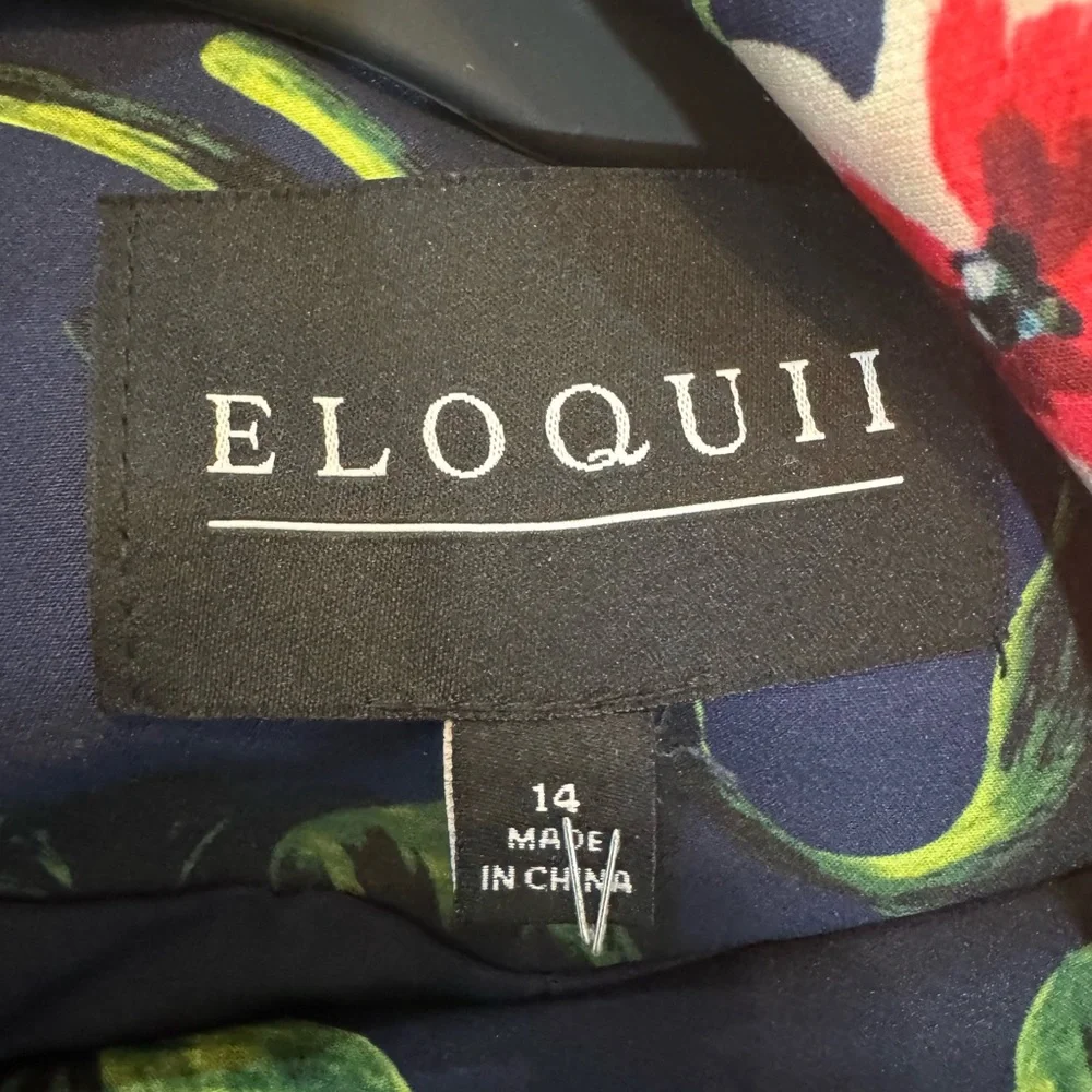 Eloquii Floral Pants Suit Size 14 - Picture 5 of 5